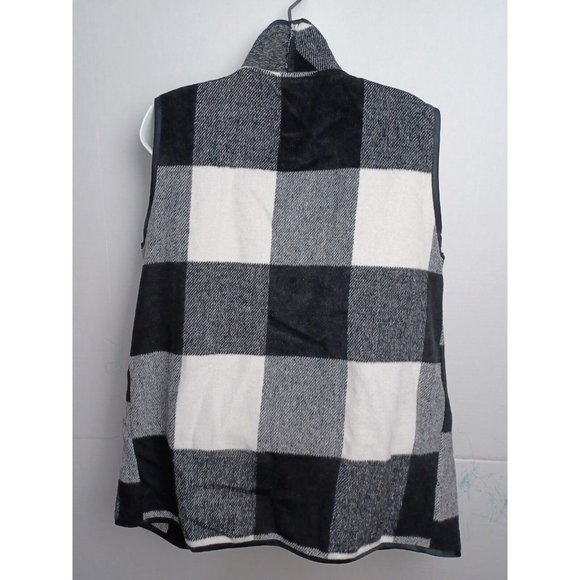 West Loop Buffalo Plaid Vest, Cotton Polyester & Wool Blend, Women's One Size - Picture 6 of 7